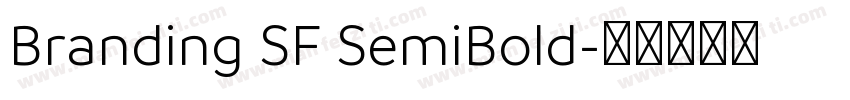 Branding SF SemiBold字体转换